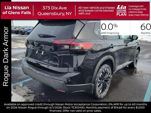 Black 2026 Nissan Rogue Dark Armor