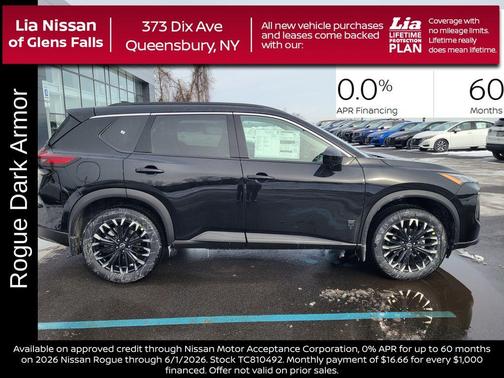 Black 2026 Nissan Rogue Dark Armor