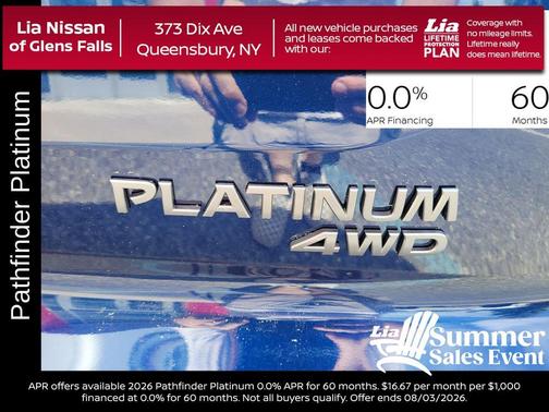 Deep Ocean Blue 2026 Nissan Pathfinder Platinum