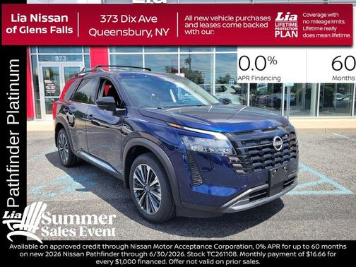 Deep Ocean Blue 2026 Nissan Pathfinder Platinum