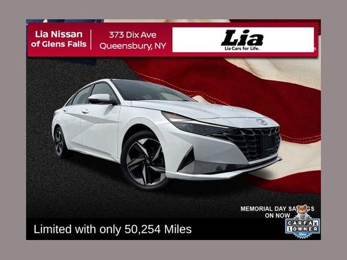 Quartz White 2021 Hyundai ELANTRA Limited