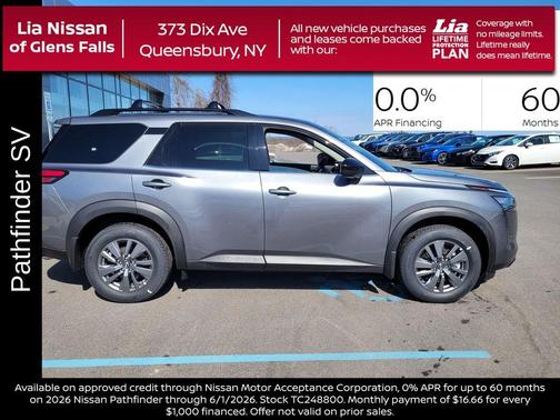 Gun Metallic 2026 Nissan Pathfinder SV