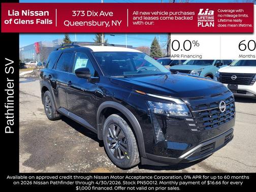 Super Black 2026 Nissan Pathfinder SV