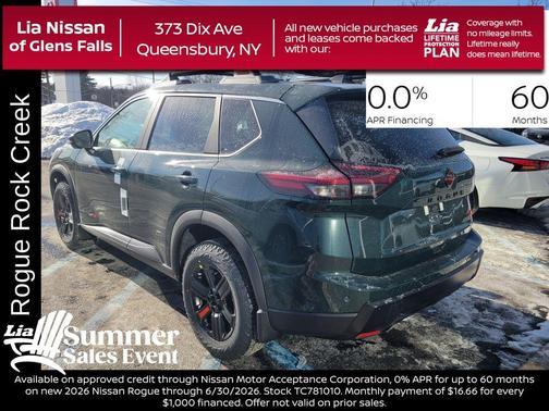 Obsidian Green 2026 Nissan Rogue Rock Creek