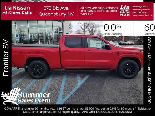 Red Alert 2026 Nissan Frontier SV