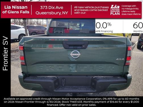 Green 2026 Nissan Frontier SV