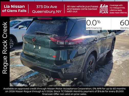 Obsidian Green 2026 Nissan Rogue Rock Creek
