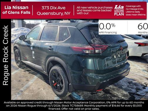 Obsidian Green 2026 Nissan Rogue Rock Creek
