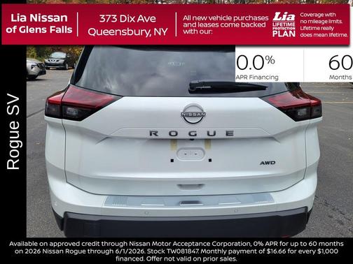 Everest White P 2026 Nissan Rogue SV