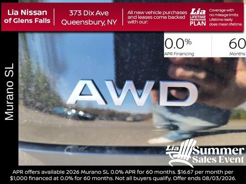 Super Black 2026 Nissan Murano SL