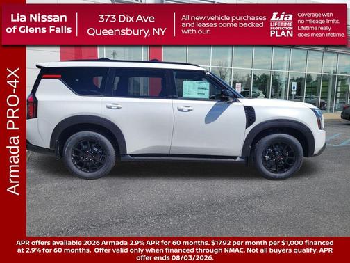 Aspen White 2026 Nissan Armada PRO4X