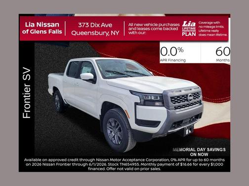 Glacier White 2026 Nissan Frontier SV