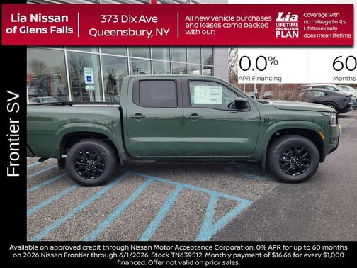 Green 2026 Nissan Frontier SV