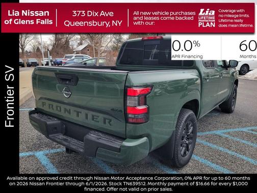 Green 2026 Nissan Frontier SV