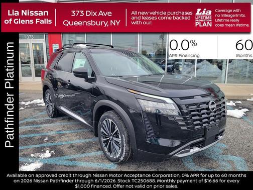 Black 2026 Nissan Pathfinder Platinum