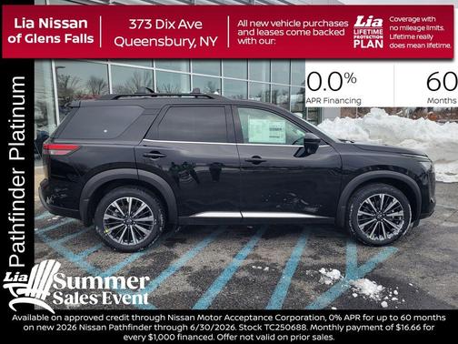 Black 2026 Nissan Pathfinder Platinum