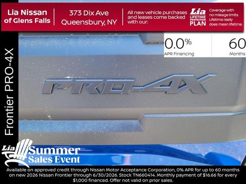 Bluestone Pearl 2026 Nissan Frontier PRO-4X