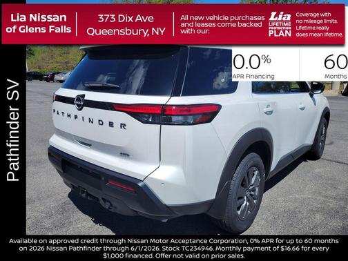 Everest White P 2026 Nissan Pathfinder SV