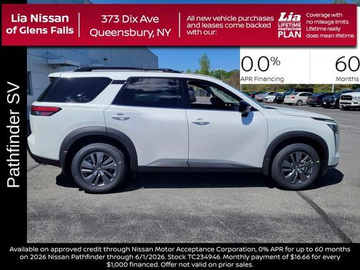 Everest White P 2026 Nissan Pathfinder SV