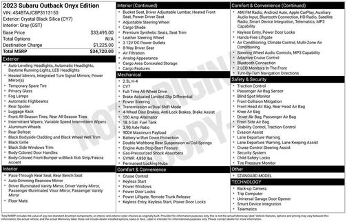 2023 Subaru Outback Onyx Edition