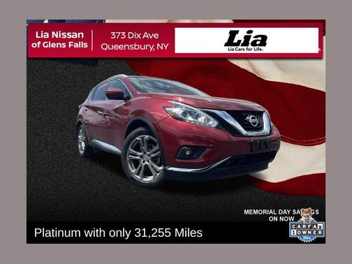 Red 2018 Nissan Murano Platinum