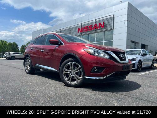 Red 2018 Nissan Murano Platinum