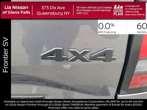 Gun Metallic 2026 Nissan Frontier SV
