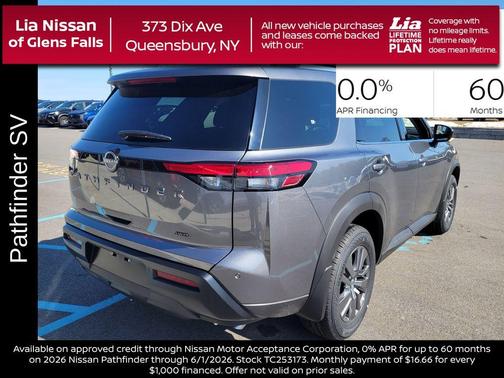 Gun Metallic 2026 Nissan Pathfinder SV