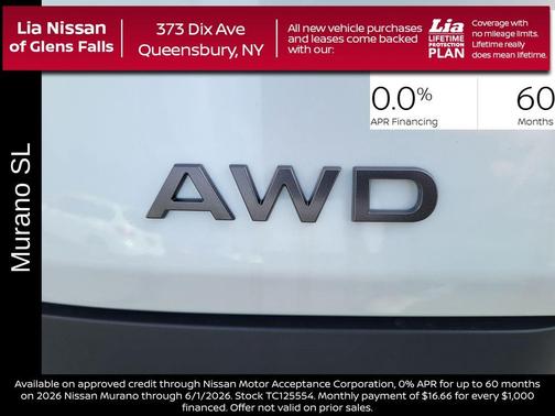 Everest White P 2026 Nissan Murano SL