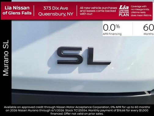 Everest White P 2026 Nissan Murano SL