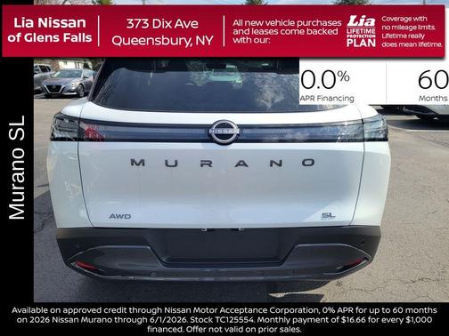 Everest White P 2026 Nissan Murano SL
