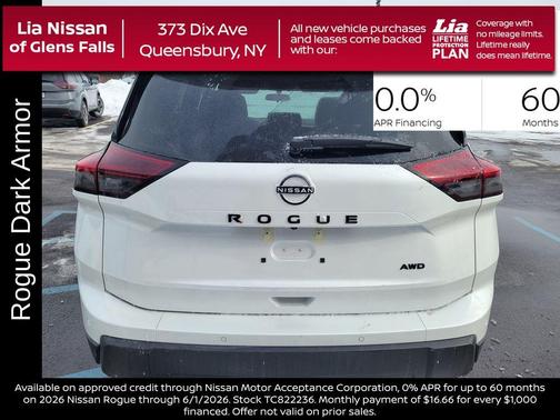 Everest White P 2026 Nissan Rogue Dark Armor