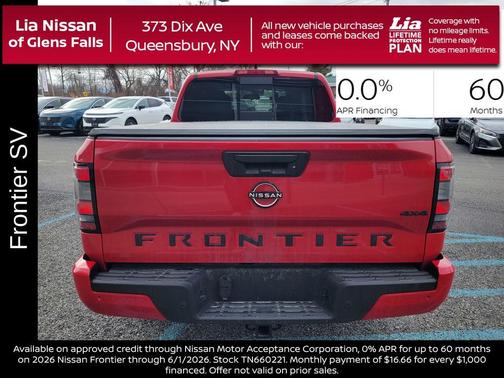 Red Alert 2026 Nissan Frontier SV