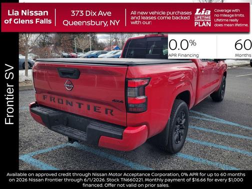 Red Alert 2026 Nissan Frontier SV