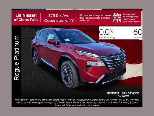 Scarlet Ember 2026 Nissan Rogue Platinum