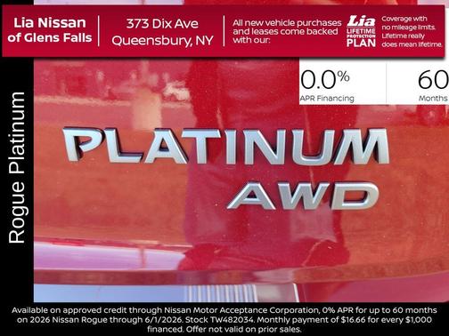 Scarlet Ember 2026 Nissan Rogue Platinum