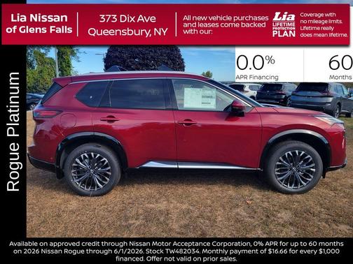 Scarlet Ember 2026 Nissan Rogue Platinum