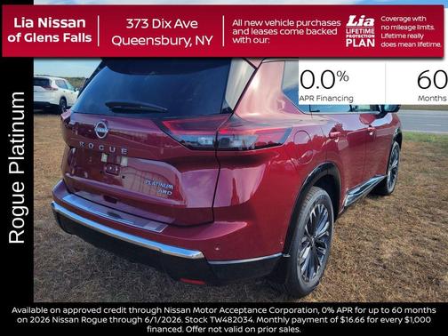 Scarlet Ember 2026 Nissan Rogue Platinum
