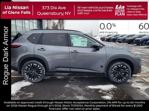 Gun Metallic 2026 Nissan Rogue Dark Armor