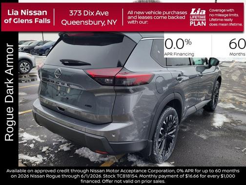 Gun Metallic 2026 Nissan Rogue Dark Armor