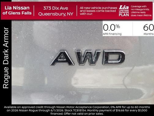Gun Metallic 2026 Nissan Rogue Dark Armor