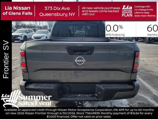 Gun Metallic 2026 Nissan Frontier SV