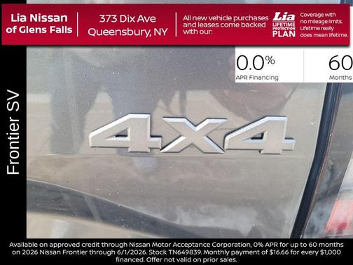 Gun Metallic 2026 Nissan Frontier SV