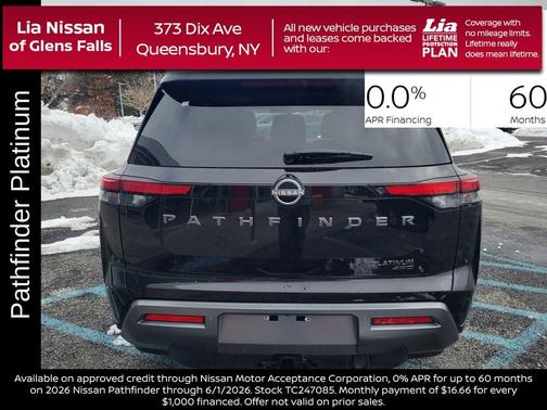 Black 2026 Nissan Pathfinder Platinum