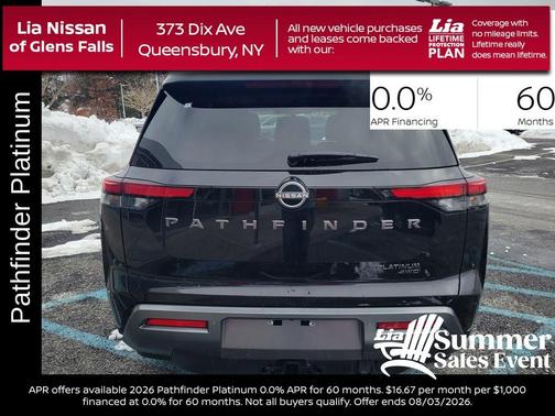 Black 2026 Nissan Pathfinder Platinum