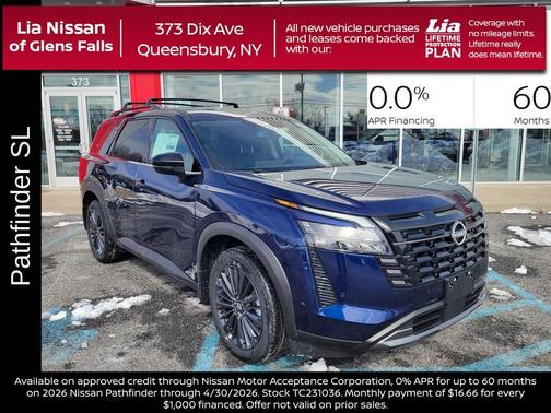 Deep Ocean Blue 2026 Nissan Pathfinder SL