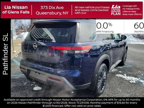 Deep Ocean Blue 2026 Nissan Pathfinder SL