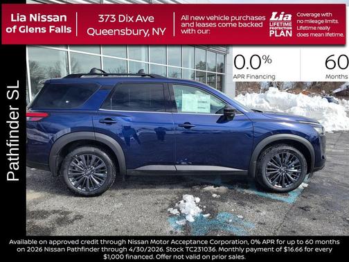 Deep Ocean Blue 2026 Nissan Pathfinder SL