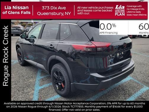 Black 2026 Nissan Rogue Rock Creek