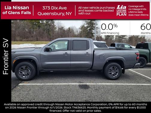 Gun Metallic 2026 Nissan Frontier SV
